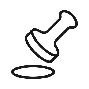 damga - minimal satır web simgesi. basit vektör illüstrasyon. kibir