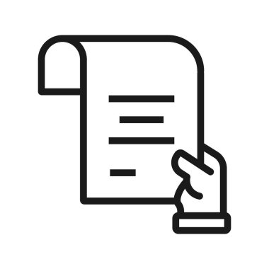 bildirimi - en az satır web simgesi. basit vektör illüstrasyon.