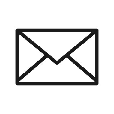 posta, mektup, mesaj - minimum satır web simgesi. basit vektör hasta