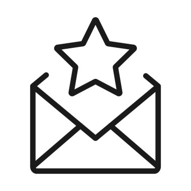 posta derecelendirmesi - minimum satır web simgesi. basit vektör illüstrasyon.