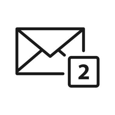 gelen kutusu posta - en az satır web simgesi. basit vektör illüstrasyon. 