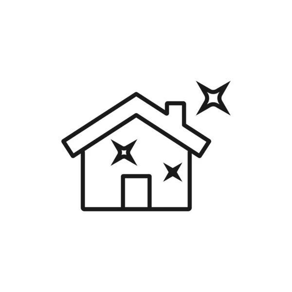Clean House-minimale line Web icoon. Eenvoudige vector illustratie. — Stockvector