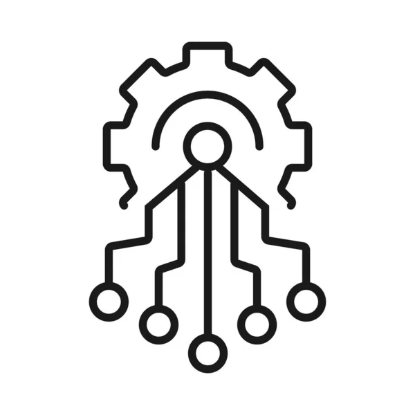 elektronik dişli optimizasyonu - minimal çizgi web simgesi. basit vec