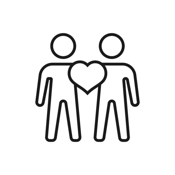 Amistad y amor - línea mínima icono web. illus vector simple — Archivo Imágenes Vectoriales