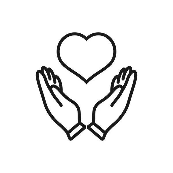 dostluk koruma - minimal çizgi web simgesi. basit vektör hasta