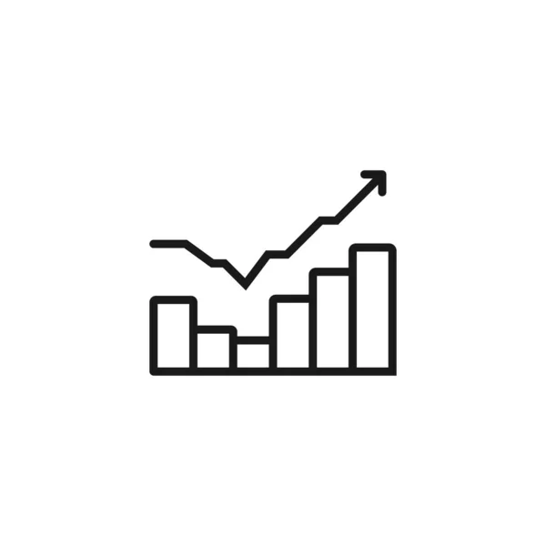 Taxa de crescimento ícone web linha mínima. ilustração vetorial simples . — Vetor de Stock