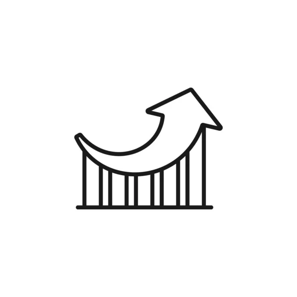 Groeisnelheid-minimale line Web icoon. Eenvoudige vector illustratie. — Stockvector