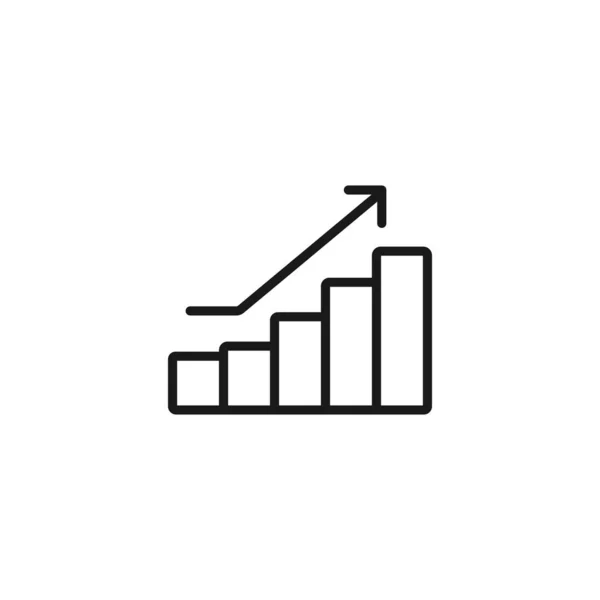 Taxa de crescimento ícone web linha mínima. ilustração vetorial simples . — Vetor de Stock
