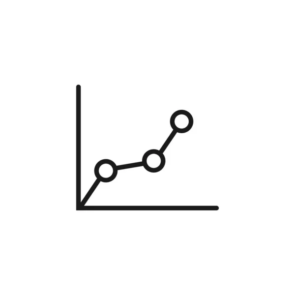 Рост темпов - минимальная линия иконки веб. простая векторная иллюстрация . — стоковый вектор