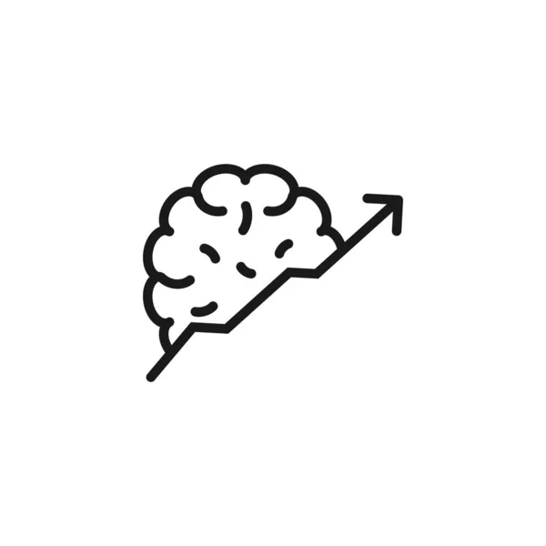 Growth rate level of thinking - minimal line web icon. simple ve — Stock Vector