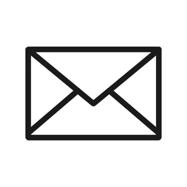 Correo, carta, mensaje - línea mínima icono web. vector simple mal — Archivo Imágenes Vectoriales