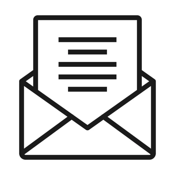 E-mail, levél, üzenet-minimális vonal web ikon. egyszerű vektorbeteg — Stock Vector