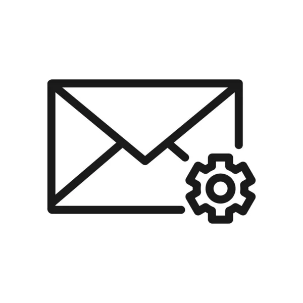 Mail beállítás-minimális line web ikon. egyszerű vektoros illusztráció — Stock Vector