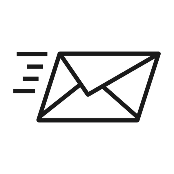 Hızlı posta - minimum satır web simgesi. basit vektör illüstrasyon. C — Stok Vektör