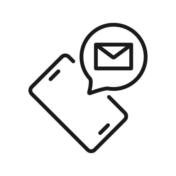 Post, Brief, Nachricht - minimale Zeile Web-Symbol. einfacher Vektor krank — Stockvektor