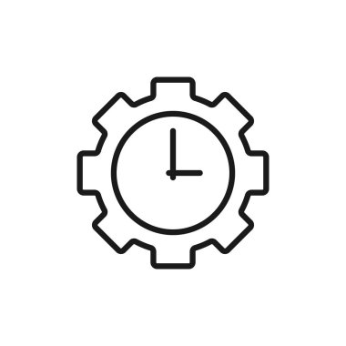zaman yönetimi - minimal satır web simgesi. basit vektör illüstratör
