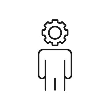 yönetimi - minimal satır web simgesi. basit vektör illüstrasyon. 