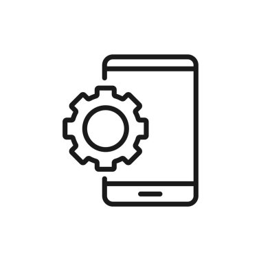 uygulama yönetimi - minimal satır web simgesi. basit vektör il