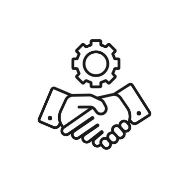 iş yönetimi - minimal satır web simgesi. basit vektör illus