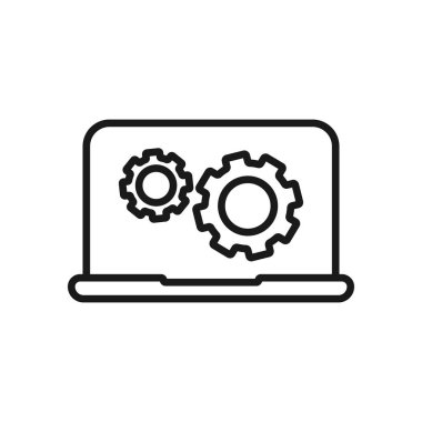 veri yönetimi - minimum satır web simgesi. basit vektör illüstratör