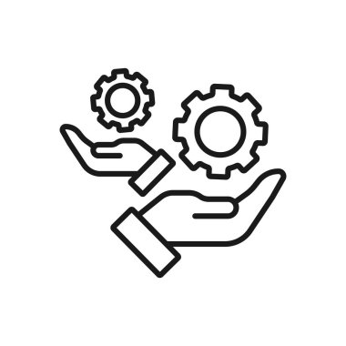 yönetimi - minimal satır web simgesi. basit vektör illüstrasyon. 