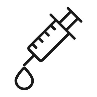 bir enjeksiyon - minimal çizgi web simgesi. basit vektör illüstrasyon