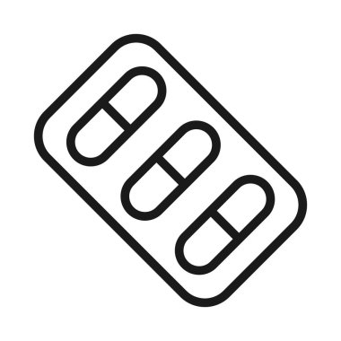 ilaç sayfası- minimal satır web simgesi. basit vektör illüstratör