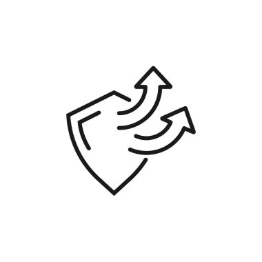 küresel güvenlik - minimum satır web simgesi. basit vektör illüstratör