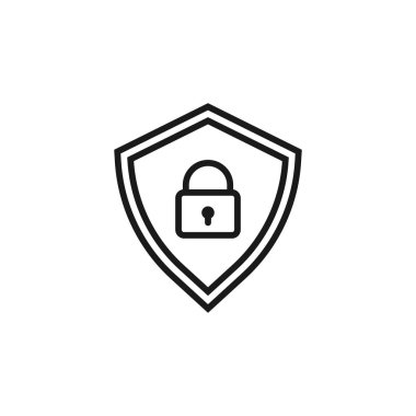 güvenlik kilidi - minimum satır web simgesi. basit vektör illustratio