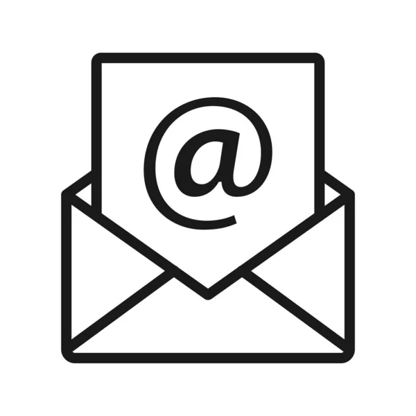 elektron posta, mektup, mesaj - minimal satır web simgesi. basit v