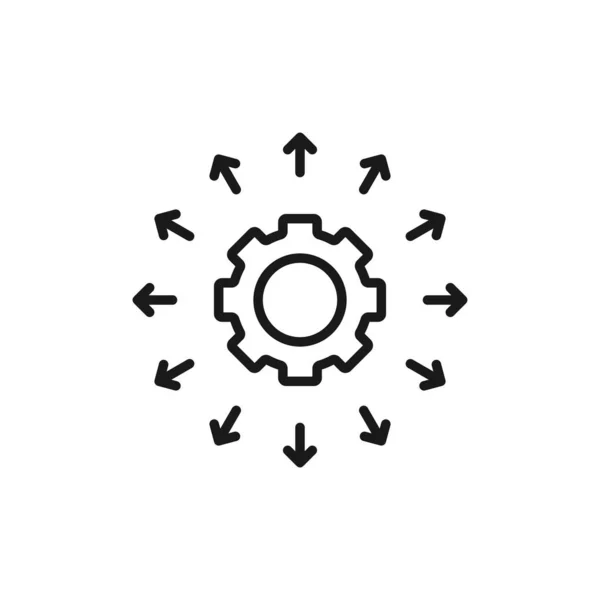 Multi-Management - minimale Zeile Web-Symbol. einfache Vektor-Illustrationen — Stockvektor