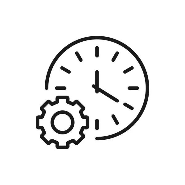 Správa času-ikona minimálního řádku na webu. jednoduchý vektor znázorňující — Stockový vektor