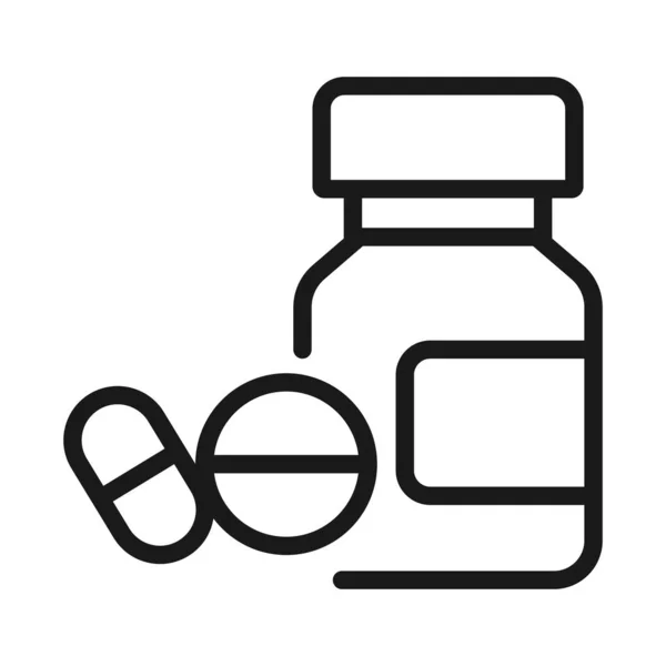 Medical drug - minimal line web icon. simple vector illustration — Stock Vector