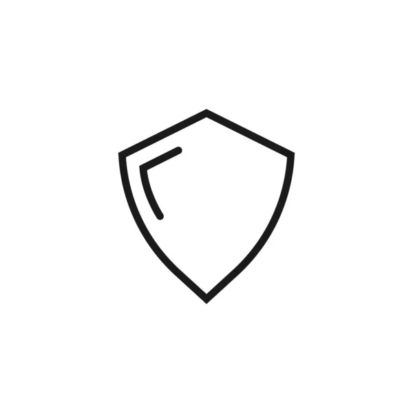 Escudo de seguridad - icono web de línea mínima. ilustración de vector simple — Vector de stock