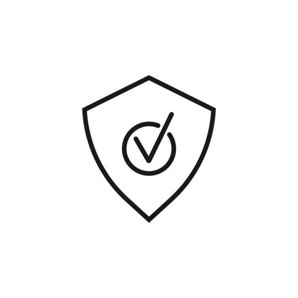 Proteger el estado - icono web de línea mínima. vector simple illustrati — Vector de stock