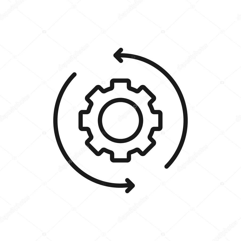 operations - minimal line web icon. simple vector illustration. 
