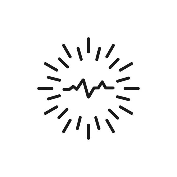 Heart rate - minimal line web icon. simple vector illustration. — 스톡 벡터
