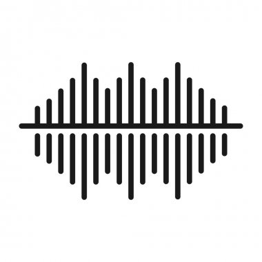 müzik ekolayzır- minimal çizgi web simgesi. basit vektör illustrati