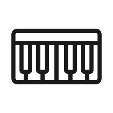 piyano müziği - minimal çizgi web simgesi. basit vektör illüstrasyon.