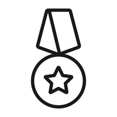 madalya ödülü - minimal çizgi web simgesi. basit vektör illüstrasyon.