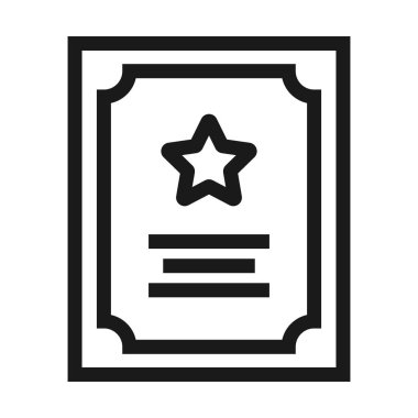 ödül diploma - minimal satır web simgesi. basit vektör illustratio