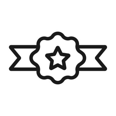 ödül şerit - minimal satır web simgesi. basit vektör illüstrasyon