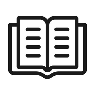 açık kitap üst görünümü - minimal satır web simgesi. basit vektör illust