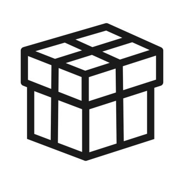 hediye kutusu - minimal satır web simgesi. basit vektör illüstrasyon. Co