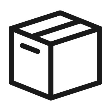 kutu - en az satır web simgesi. basit vektör illüstrasyon. Kavram