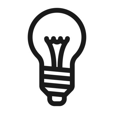 ampul - minimal çizgi web simgesi. basit vektör illüstrasyon. C