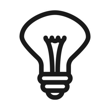 ampul - minimal çizgi web simgesi. basit vektör illüstrasyon. C