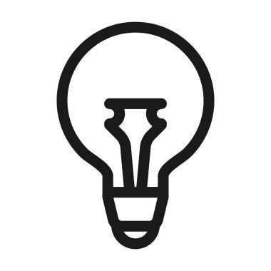ampul - minimal çizgi web simgesi. basit vektör illüstrasyon. C