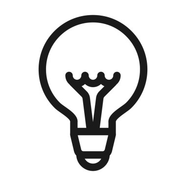 ampul - minimal çizgi web simgesi. basit vektör illüstrasyon. C