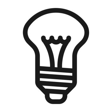 ampul - minimal çizgi web simgesi. basit vektör illüstrasyon. C